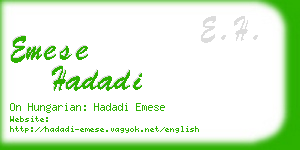emese hadadi business card